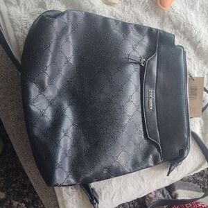 Pierre Cardin Black Messenger Bag Sleek Minimalist Design